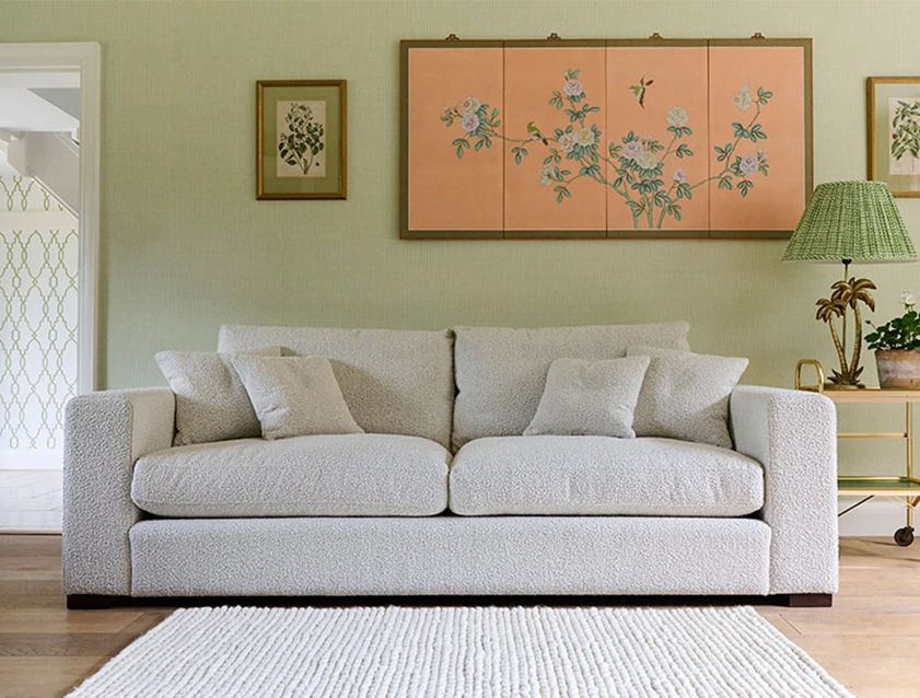 Saxmundham 4 Seater Sofa in Warwick Boucle Andes_tablet